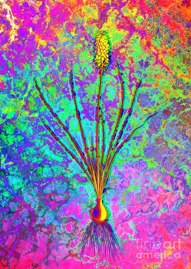 Acid Neon Grape Hyacinth Botanical Art N.0719 Painting