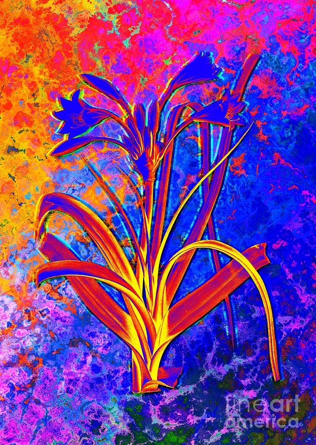 Acid Neon Malgas Lily Botanical Art N.0651 Painting