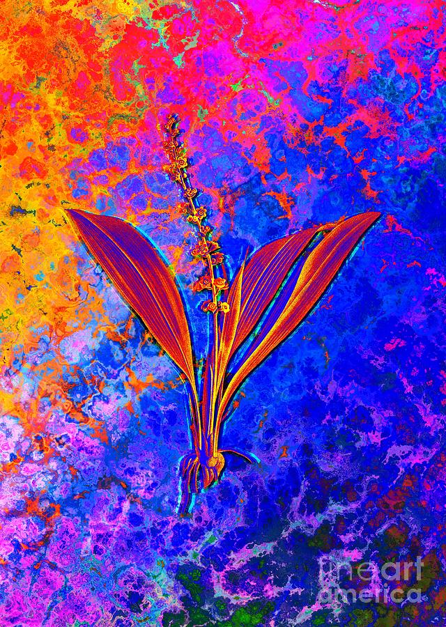 Acid Neon Peliosanthes Teta Botanical Art N.0815 Painting