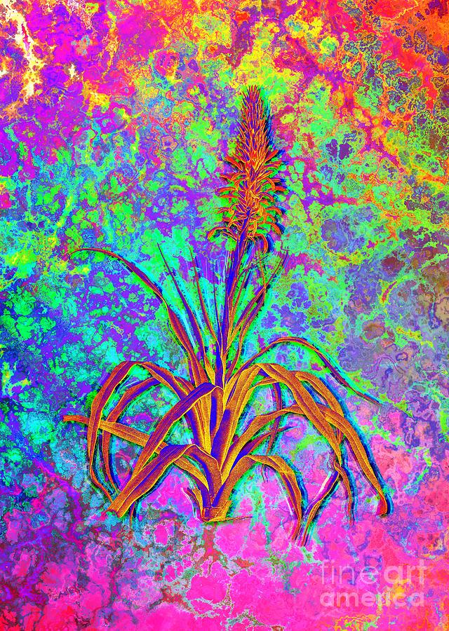 Acid Neon Pina Cortadora Botanical Art N.0729 Painting