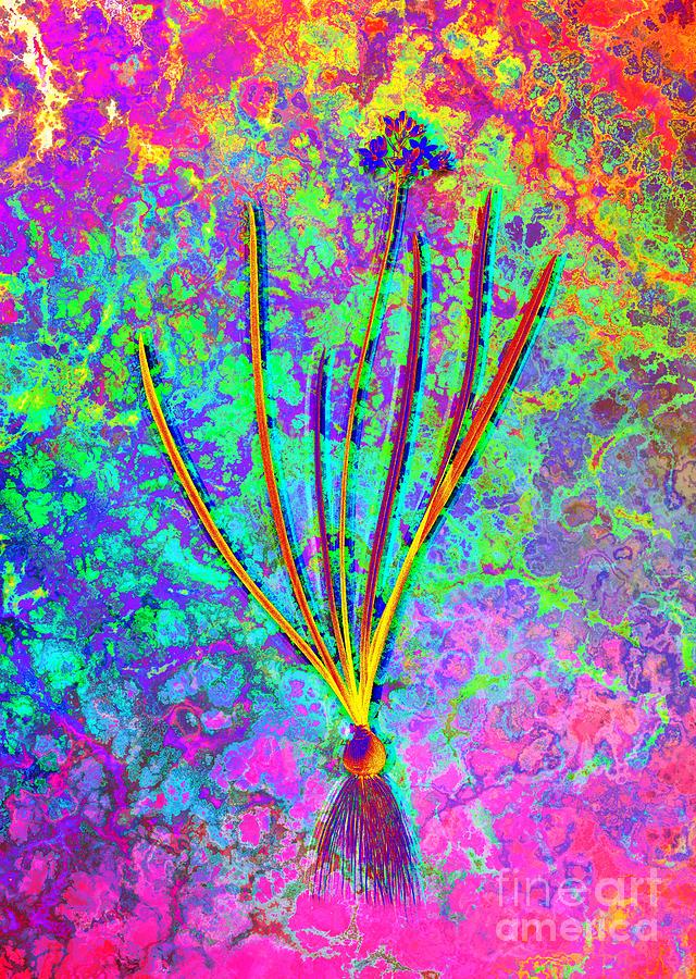 Acid Neon Spring Squill Botanical Art N.0817 Painting