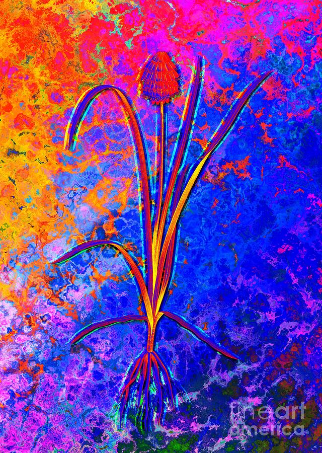Acid Neon Veltheimia Abyssinica Botanical Art N.0693 Painting