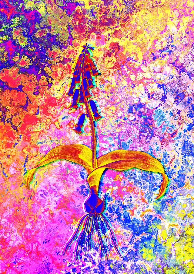 Acid Neon Watsonia Botanical Art N.0389 Painting