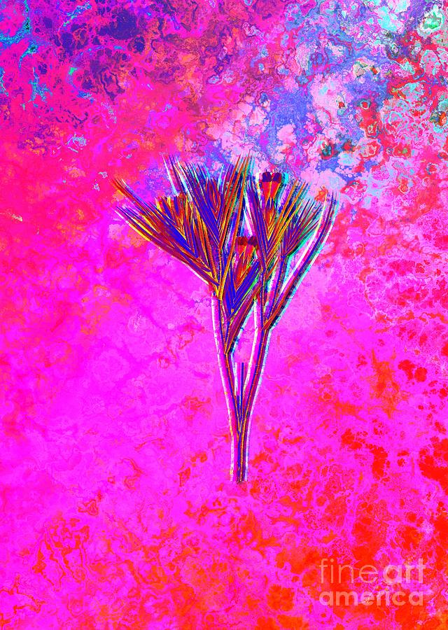 Acid Neon Witsenia Maura Botanical Art N.0019 Painting
