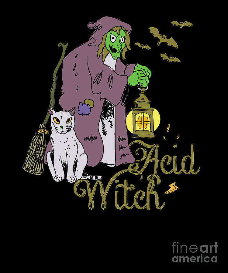 Acid Witch Halloween Costume Digital Art by Thomas Larch - Fine Art America