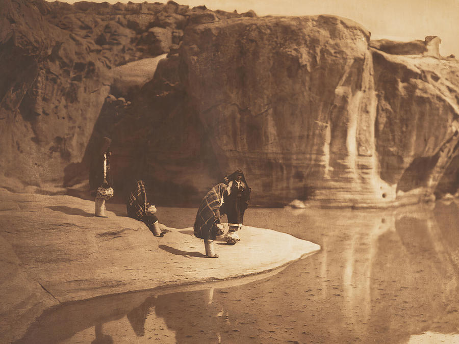 Acoma Water Carriers 1904 Photograph by Edward S Curtis Acoma Water Carriers 1904 Photograph by Edward S Curtis
