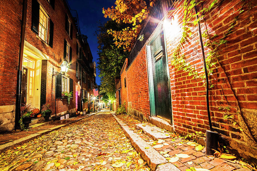 Acorn Street Autumn Boston Mass Photograph by Toby McGuire
