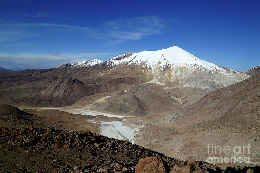 Acotango Volcano Panorama Chile Photograph by James Brunker