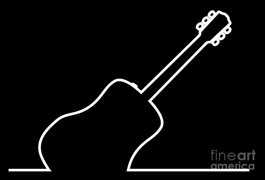 guitar outline drawing