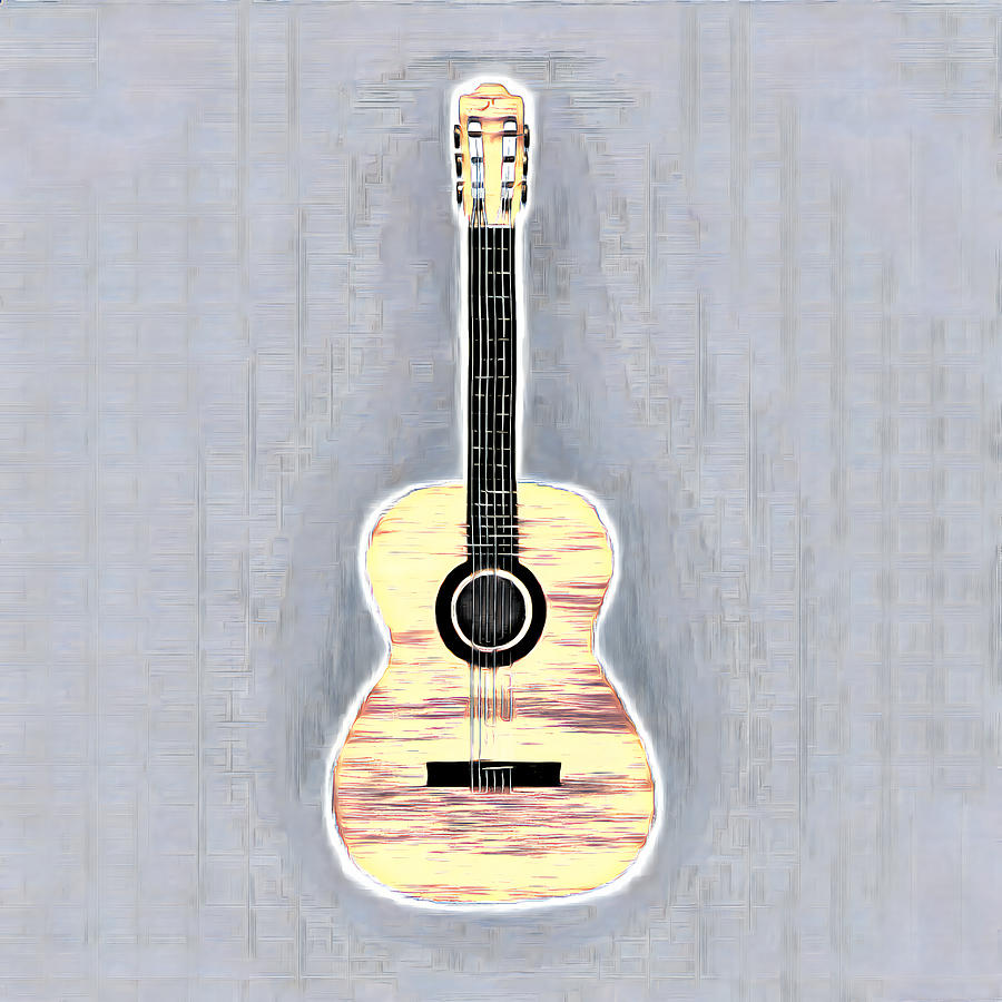 Acoustic Guitar Simple - Carver - Updated Digital Art by Tony Flanagan ...