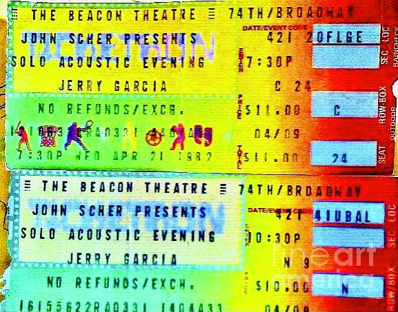 Acoustic Jerry Garcia Tickets Photograph by Susan Carella