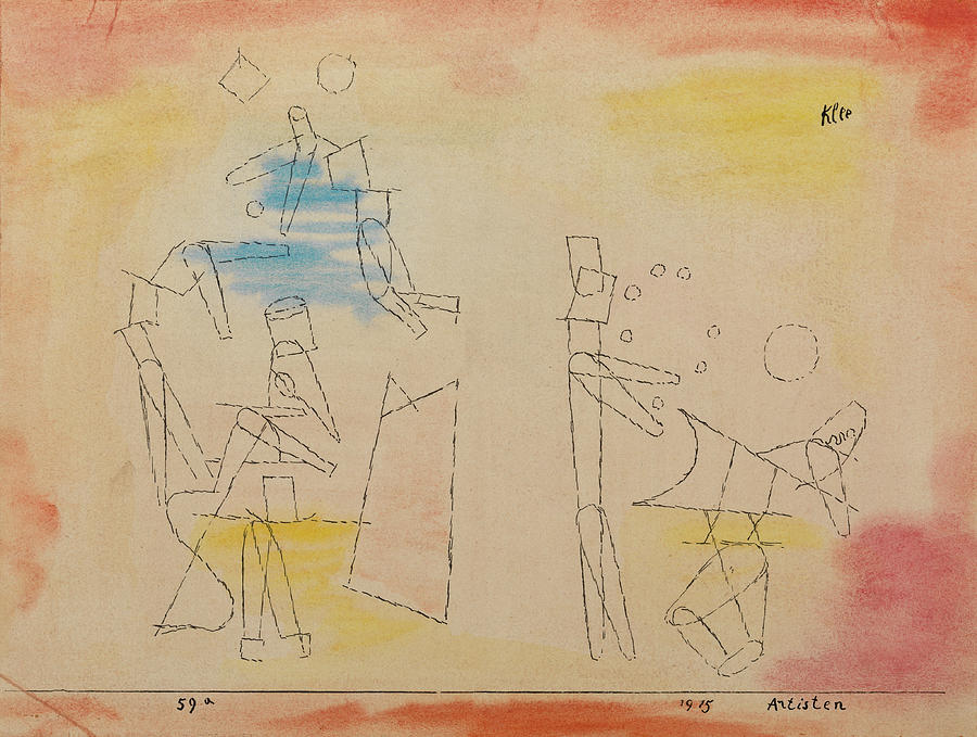 Paul Klee Painting - Acrobats by Paul Klee