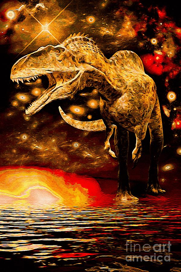 Acrocanthosaurus Dinosaur Digital Artwork 03 Digital Art by Douglas Brown