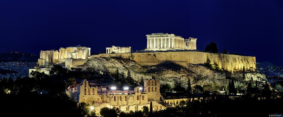 Acropolis at Night 01 Photograph by Weston Westmoreland