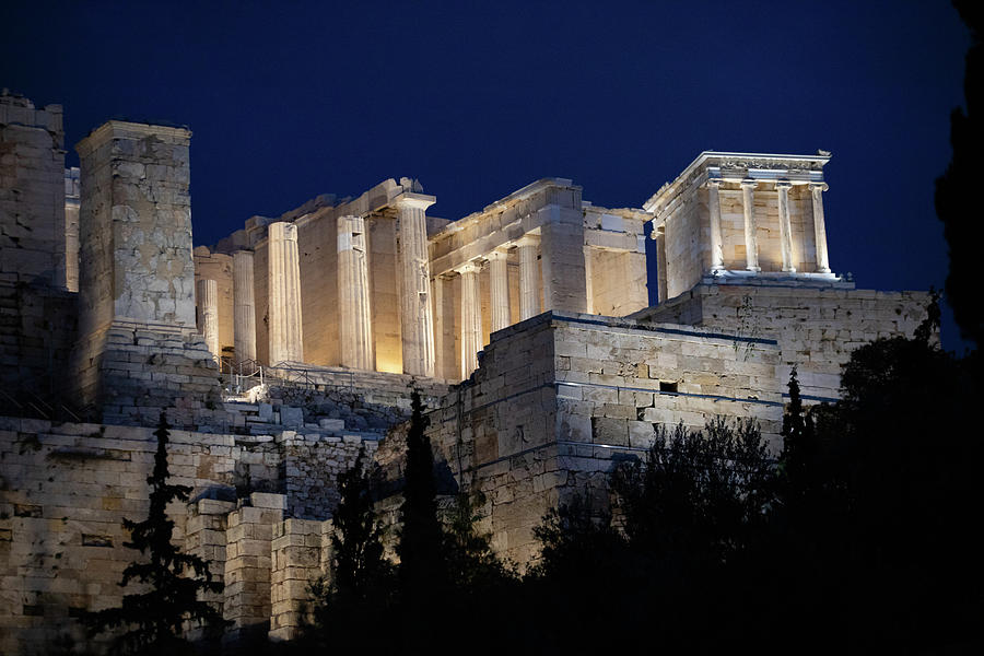 Acropolis at Night Photograph by Fred DeSousa