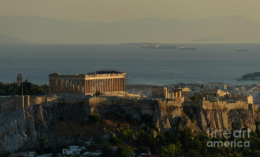 Acropolis at Sunset Photograph by Patrick Nowotny