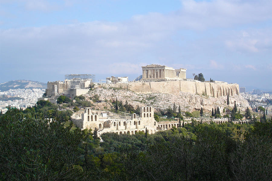 Acropolis from Hill of the Muses Photograph by Sean Hannon
