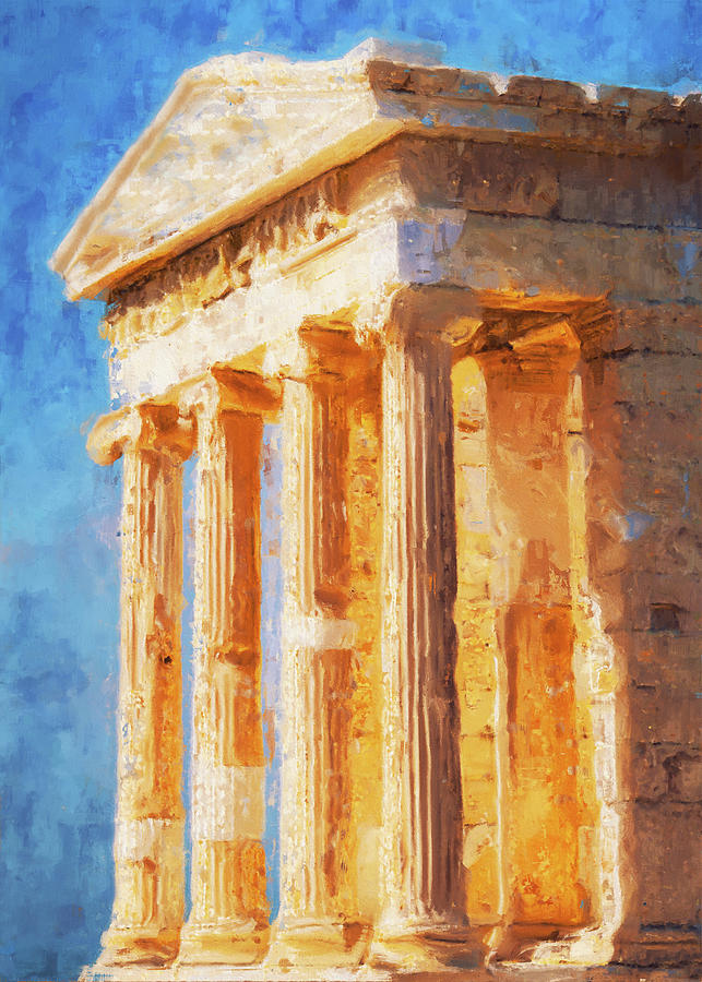 Acropolis of Athens - 08 Painting by AM FineArtPrints