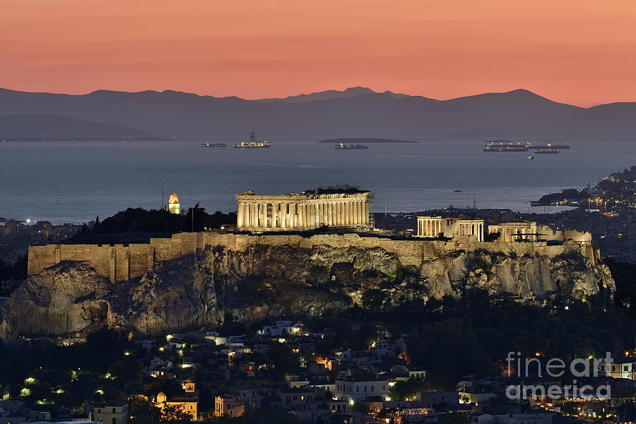Acropolis of Athens during sunset II Photograph by George Atsametakis