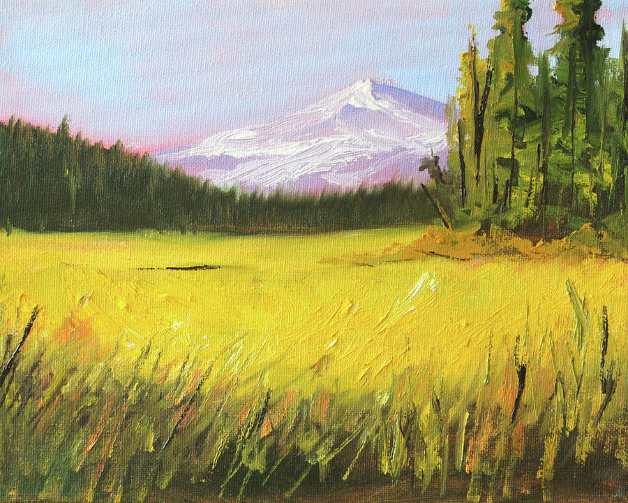 Across a Sunny Field Painting by Nancy Merkle