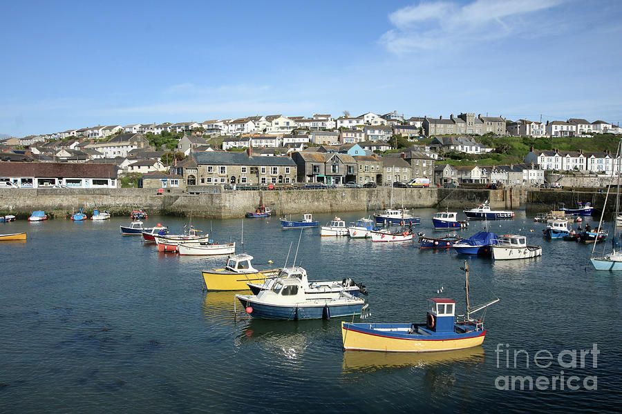 Across Porthleven Harbour Photograph by Terri Waters