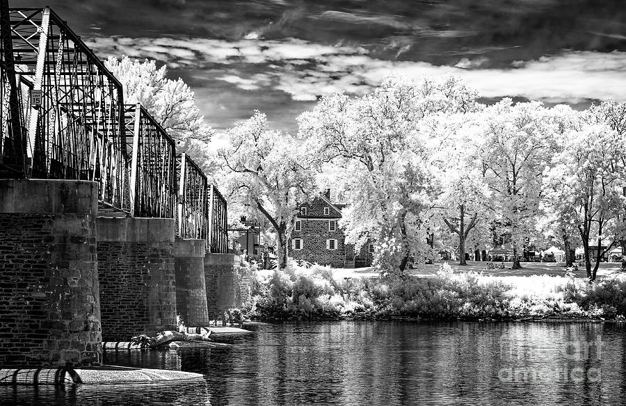 Across the Delaware River Infrared at Washington Crossing Photograph by John Rizzuto