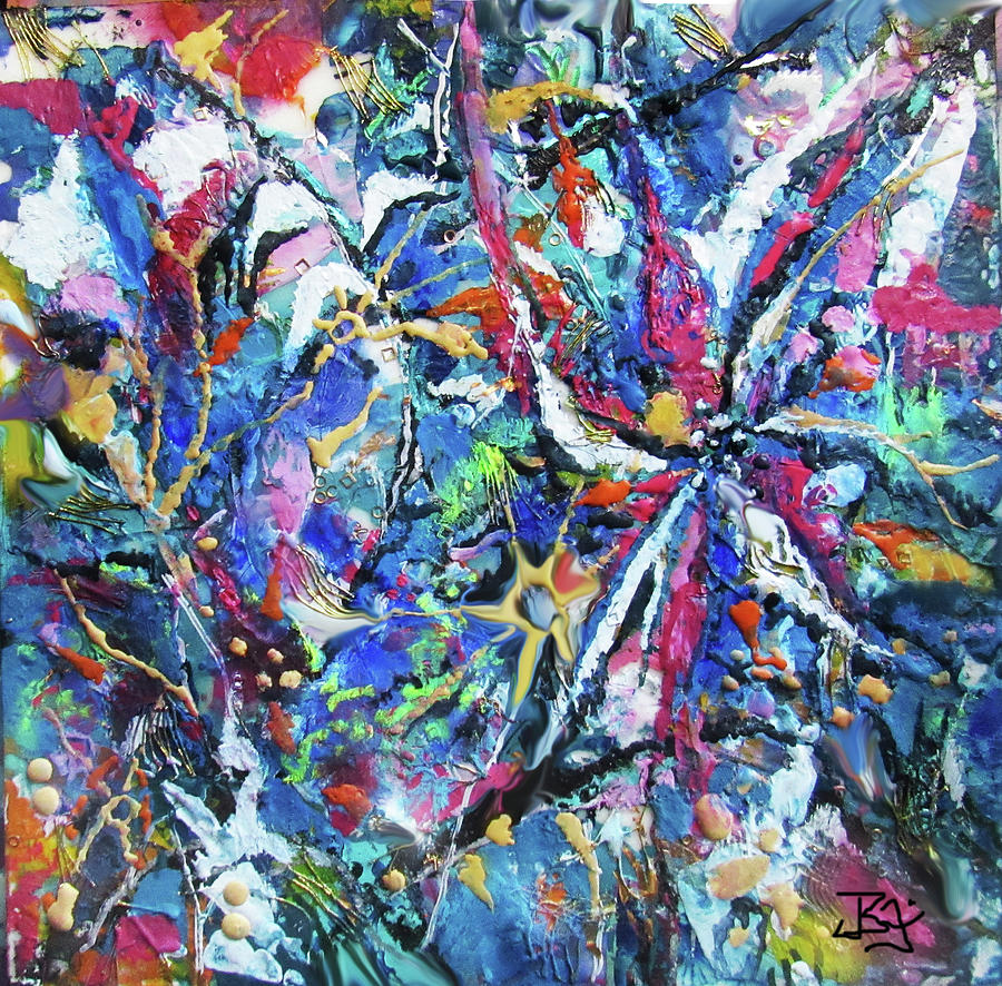 Acrylic Abstract 64 Painting by Jean Batzell Fitzgerald