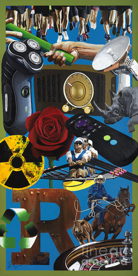 Roulette Painting - Acrylic Painting Letter R by Scott Duffy Roulette Painting - Acrylic Painting Letter R by Scott Duffy