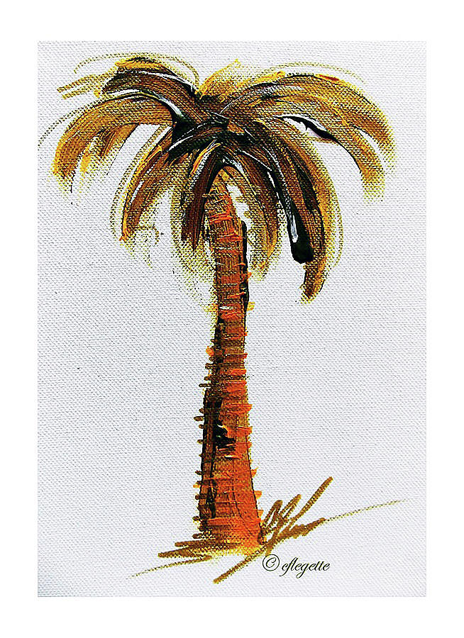Acrylic Palm Painting by C F Legette