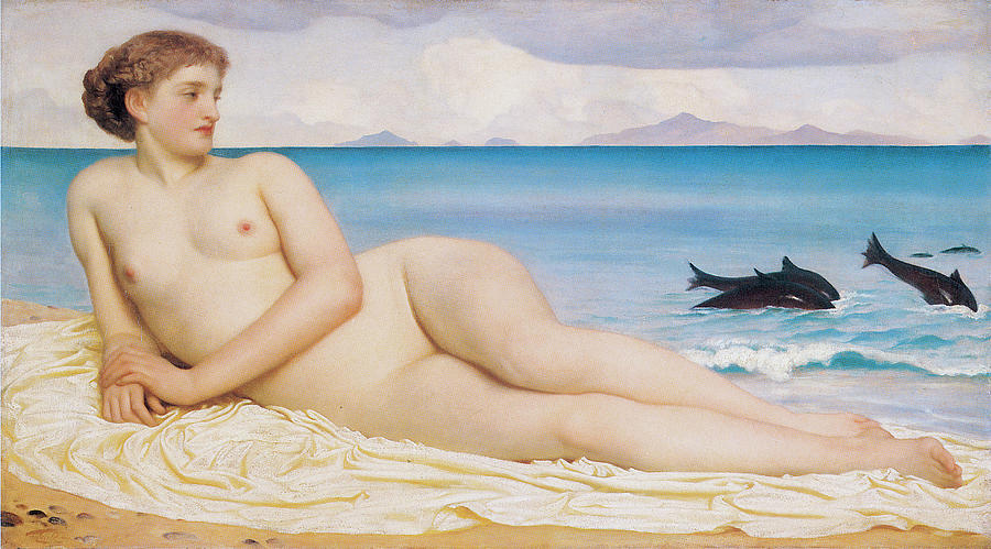 Actaea the Nymph of the Shore 1868 Painting by Frederic Lord Leighton
