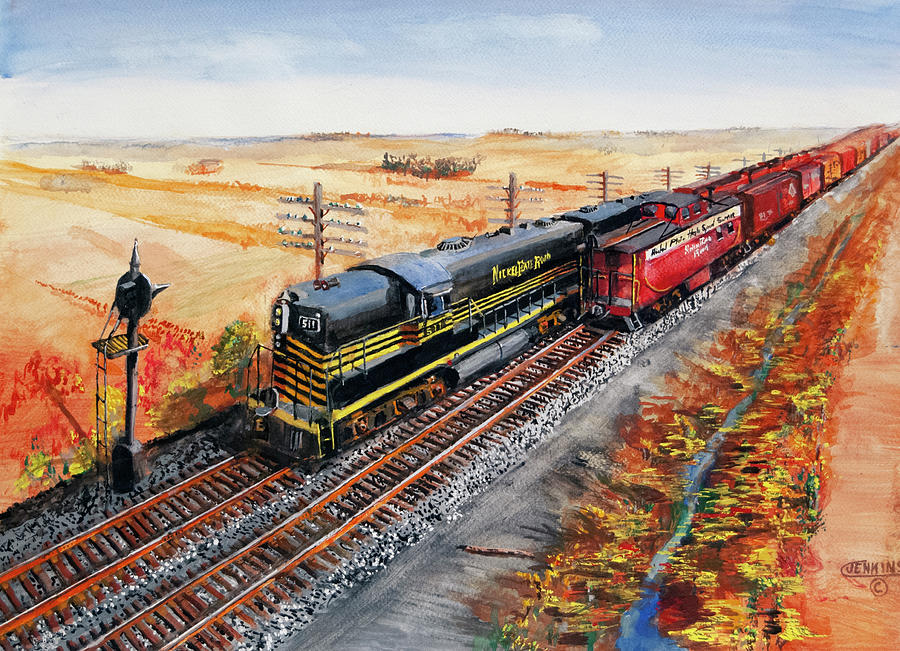 Fall Painting - Action on the Nickel Plate by Christopher Jenkins
