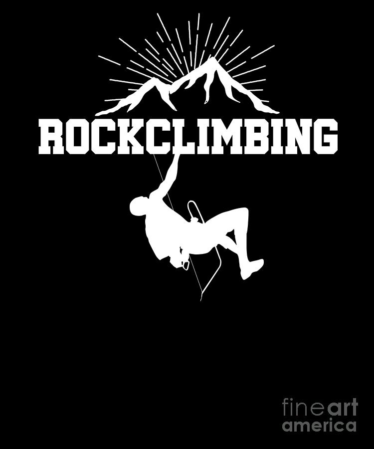 Action Sports Adventure Wall Climbing Gifts Rock Climbing Digital Art ...