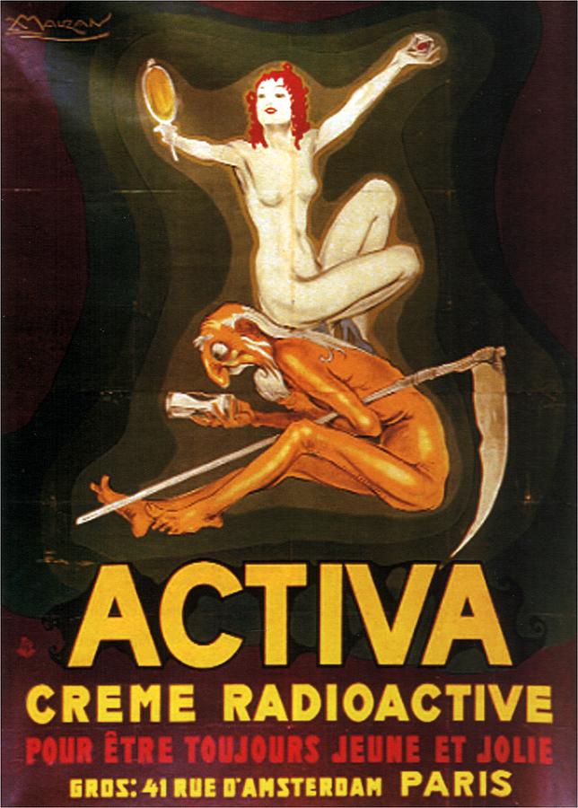 Activa Creme Radioactive - Vintage Cosmetic Lotion - Vintage Advertising Poster Digital Art by Studio Grafiikka