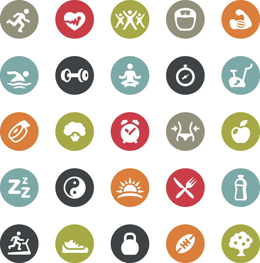 Activity and Sport related icons / Ringico series Drawing by Lushik