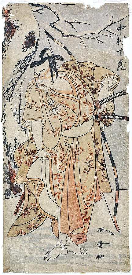 Actor Nakamura Juzo in a Samurai Role, late 18th century Katsukawa Shunsho Painting by Artistic Rifki