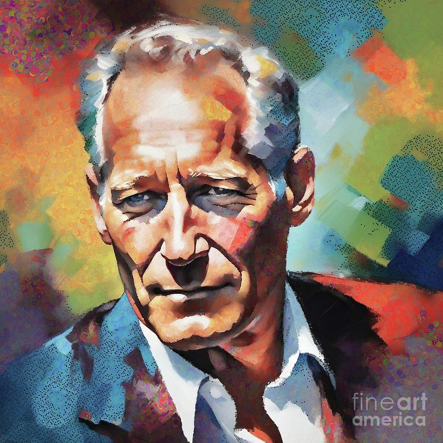 Actor Paul Newman - 02196 Digital Art by Philip Preston
