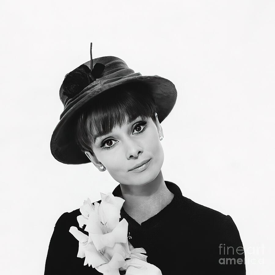 Actress Audrey Hepburn Wearing a Hat by Givenchy Photograph by Cecil Beaton Actress Audrey Hepburn Wearing a Hat by Givenchy Photograph by Cecil Beaton