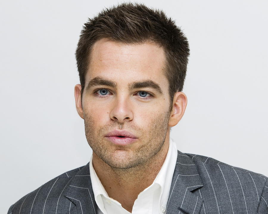 Actress Chris Pine Actor American Blue Eyes Face Design Artwork 3 ...