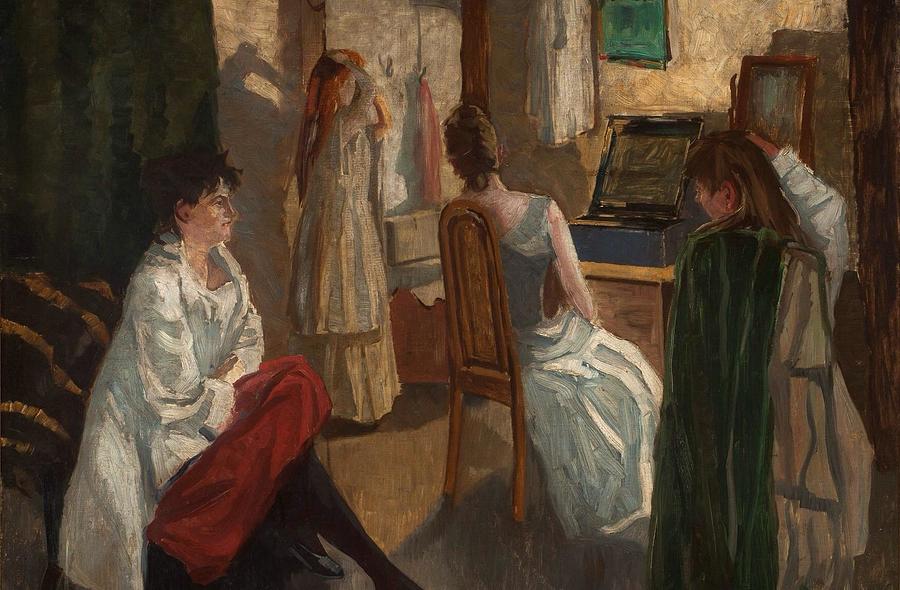 Actresses before going on stage Painting by Kalle Lochen | Fine Art America