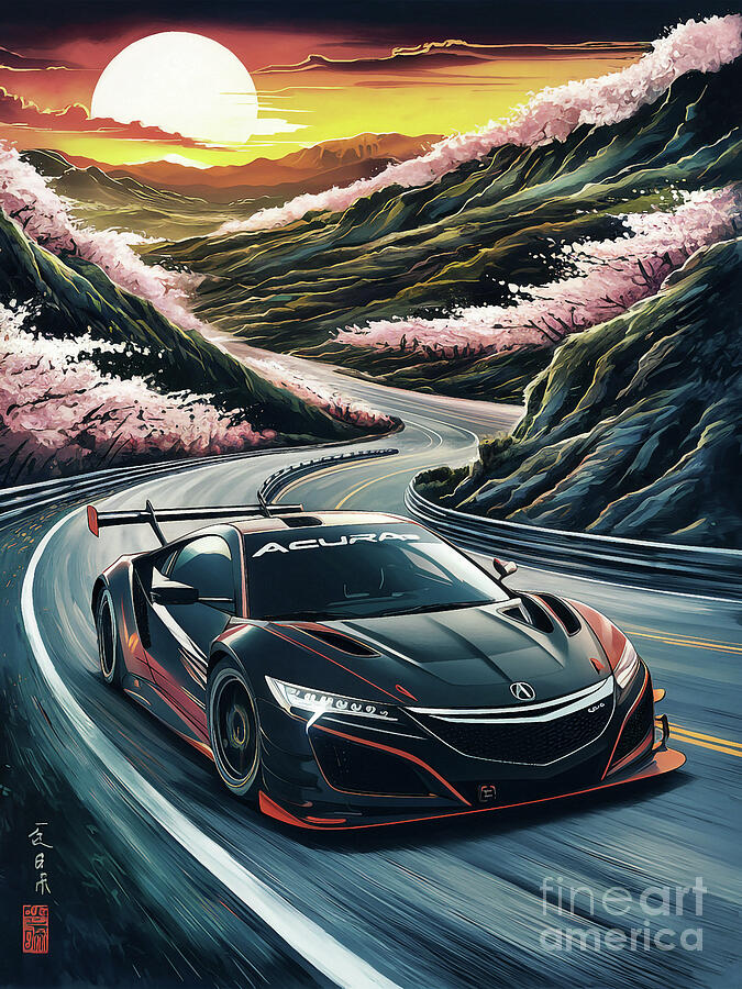 Acura NSX GT3 Painting by Clark Leffler - Fine Art America