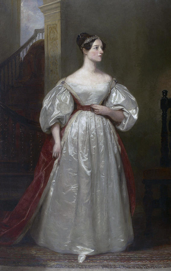 Ada Lovelace Portrait - Margaret Sarah Carpenter Painting by War Is Hell Store