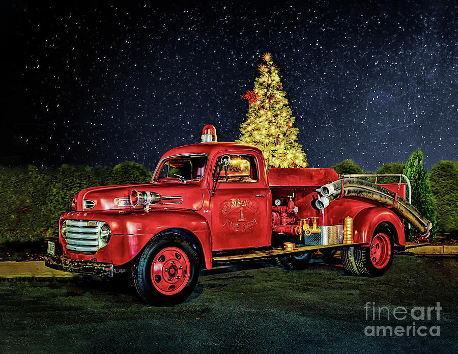Adairsville Christmas Firetruck Photograph by Nick Zelinsky Jr