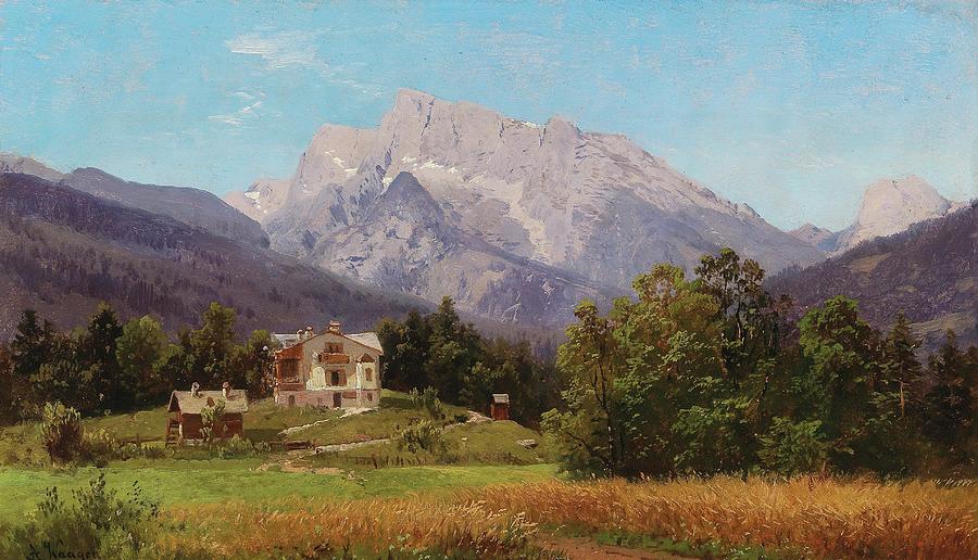 Adalbert Waagen Munich 1833 1898 Berchtesgaden Motif of the Alps ...