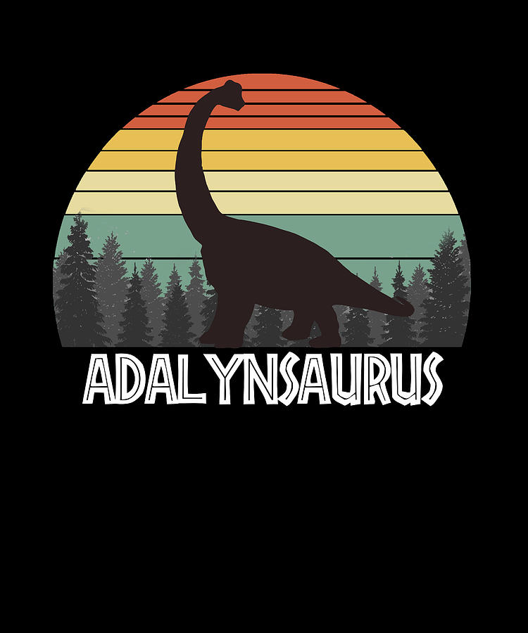 Adalynsaurus Adalyn Saurus Adalyn Dinosaur Drawing by Bruno - Fine Art ...
