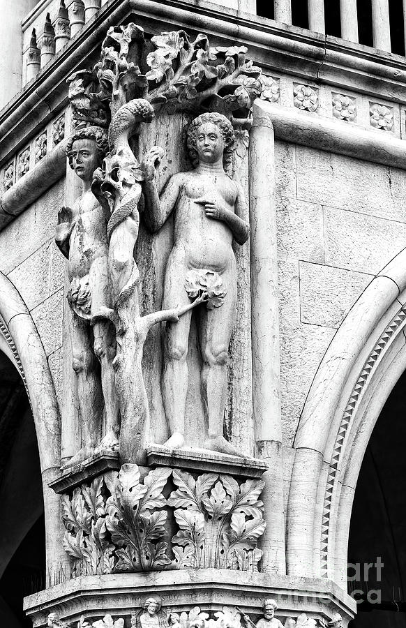 Adam and Eve at Doges Palace in Venice Photograph by John Rizzuto