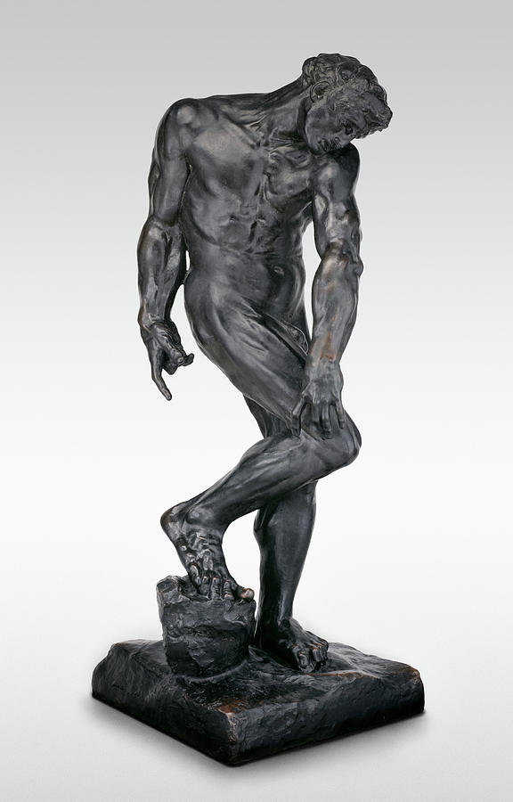 Auguste Rodin Painting - Adam by Auguste Rodin