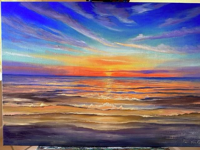 AdamsBeach Painting by Michell Givens