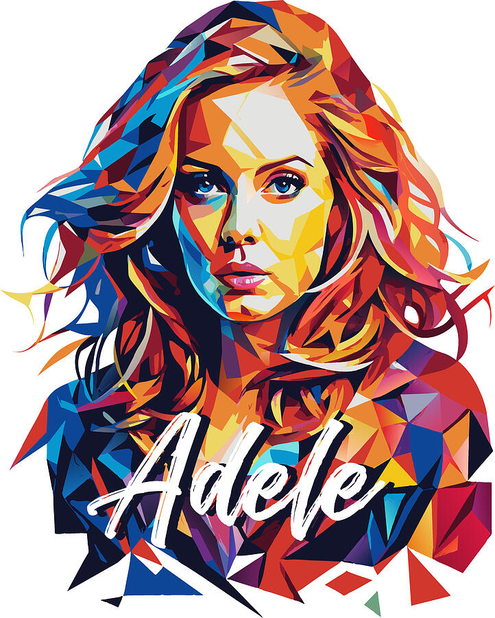 Adele #1 in WPAP Pop Art Digital Art by Vector Artnesia Adele #1 in WPAP Pop Art Digital Art by Vector Artnesia