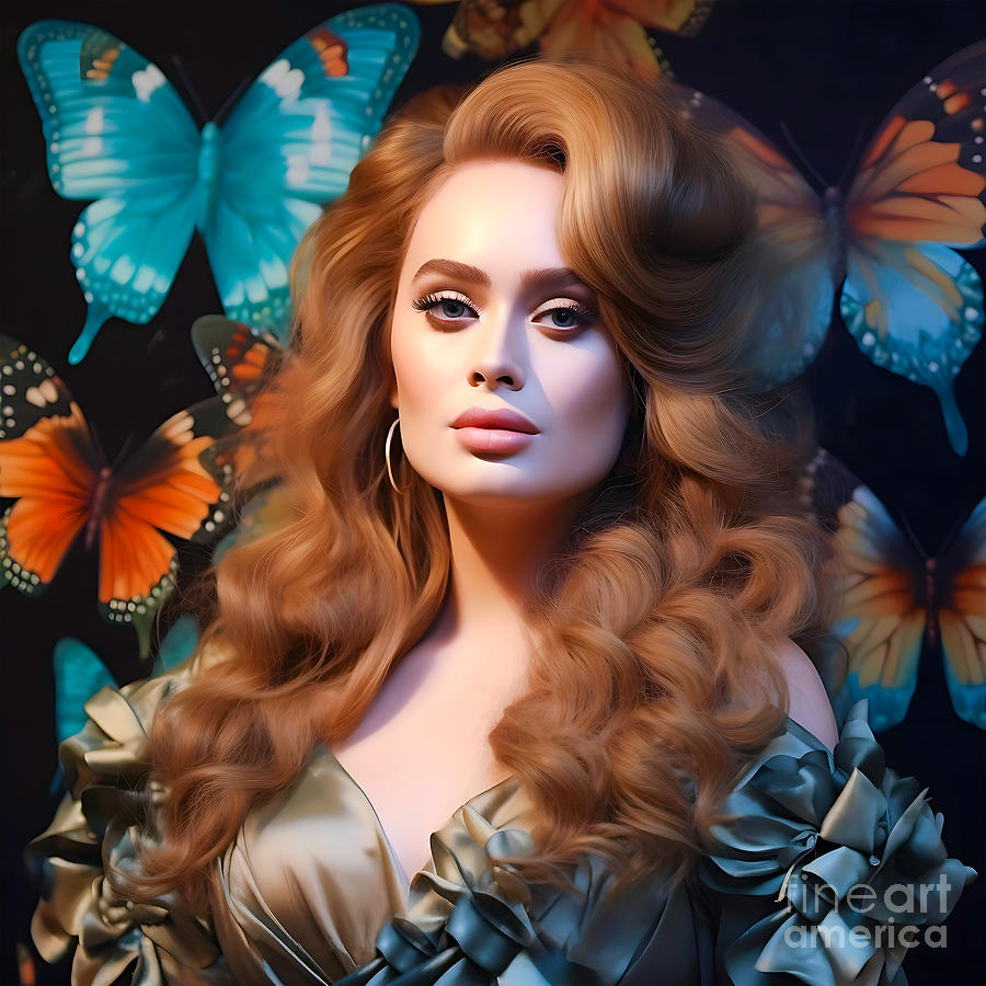 Adele Digital Art - Adele 2  by Mark Ashkenazi
