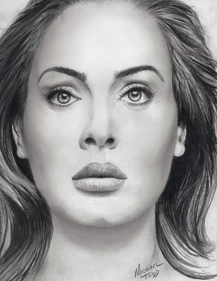 Adele Drawing - Adele by Michael Todd